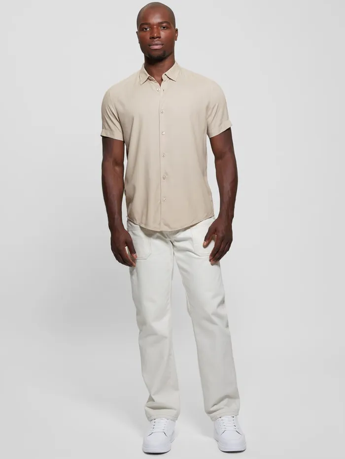 GUESS Shirts Eco Solid Shirt Turquoise 8211 Men