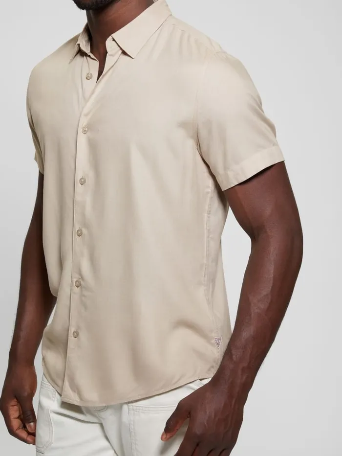 GUESS Shirts Eco Solid Shirt Turquoise 8211 Men