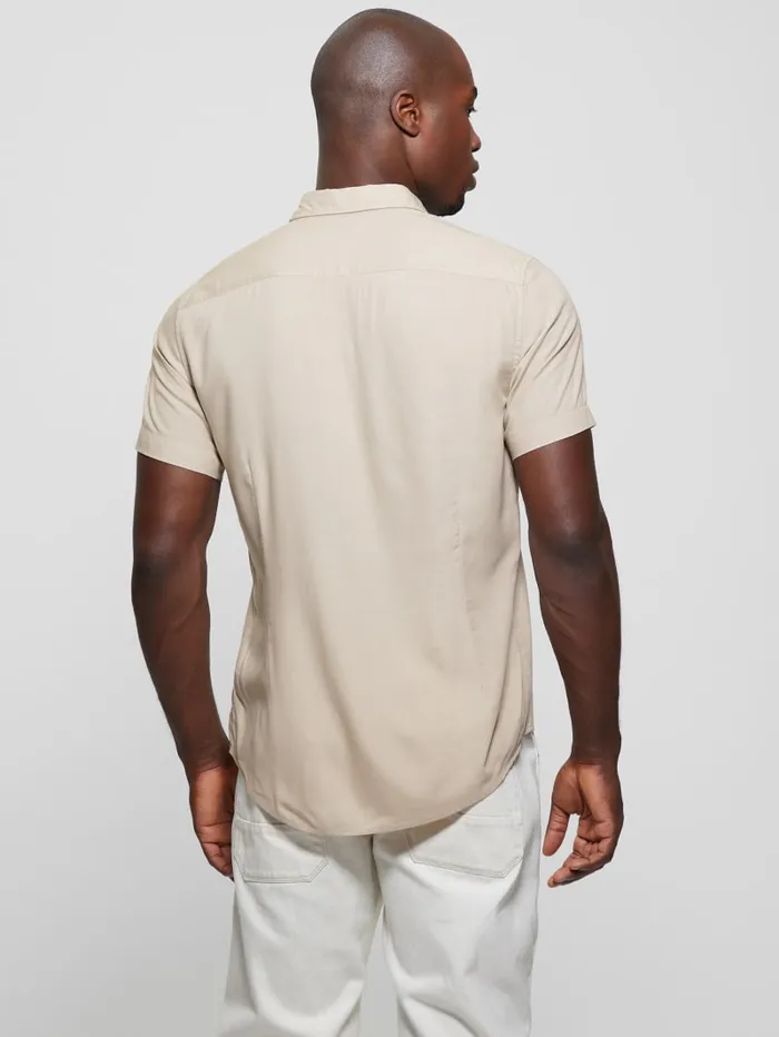 GUESS Shirts Eco Solid Shirt Turquoise 8211 Men