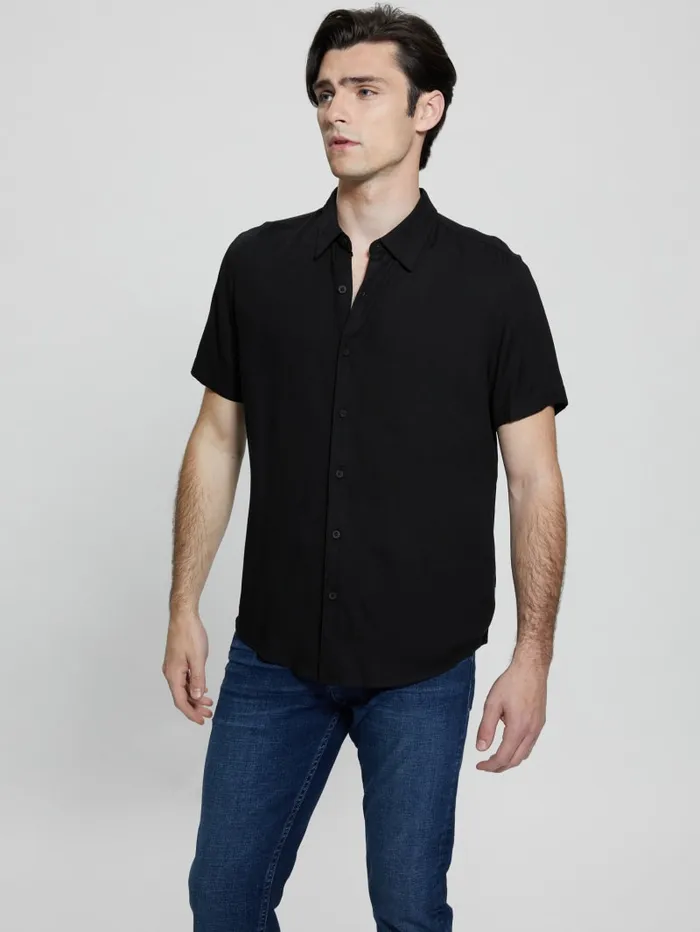 GUESS Shirts Eco Solid Shirt Turquoise 8211 Men