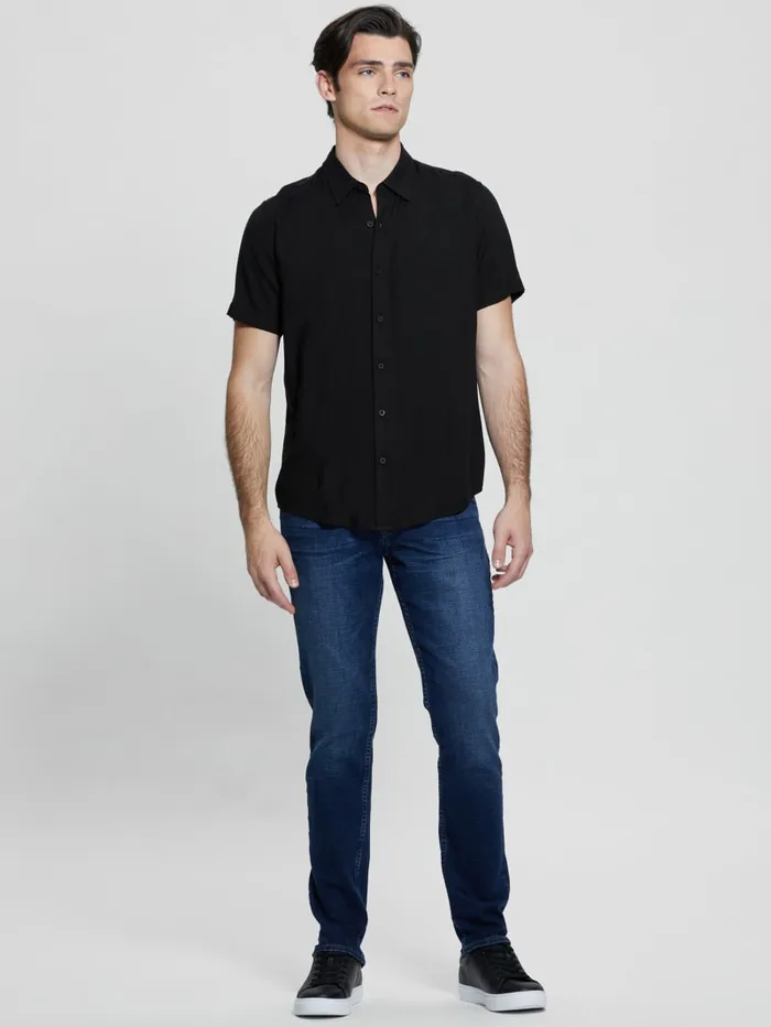 GUESS Shirts Eco Solid Shirt Turquoise 8211 Men