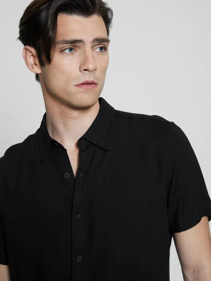 GUESS Shirts Eco Solid Shirt Turquoise 8211 Men