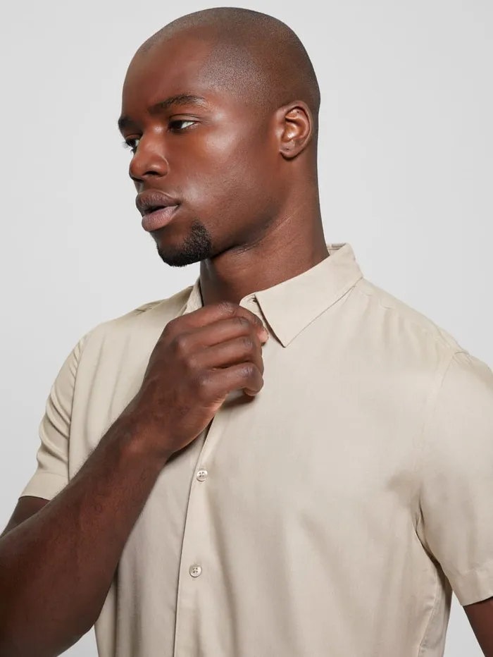 GUESS Shirts Eco Solid Shirt Turquoise 8211 Men