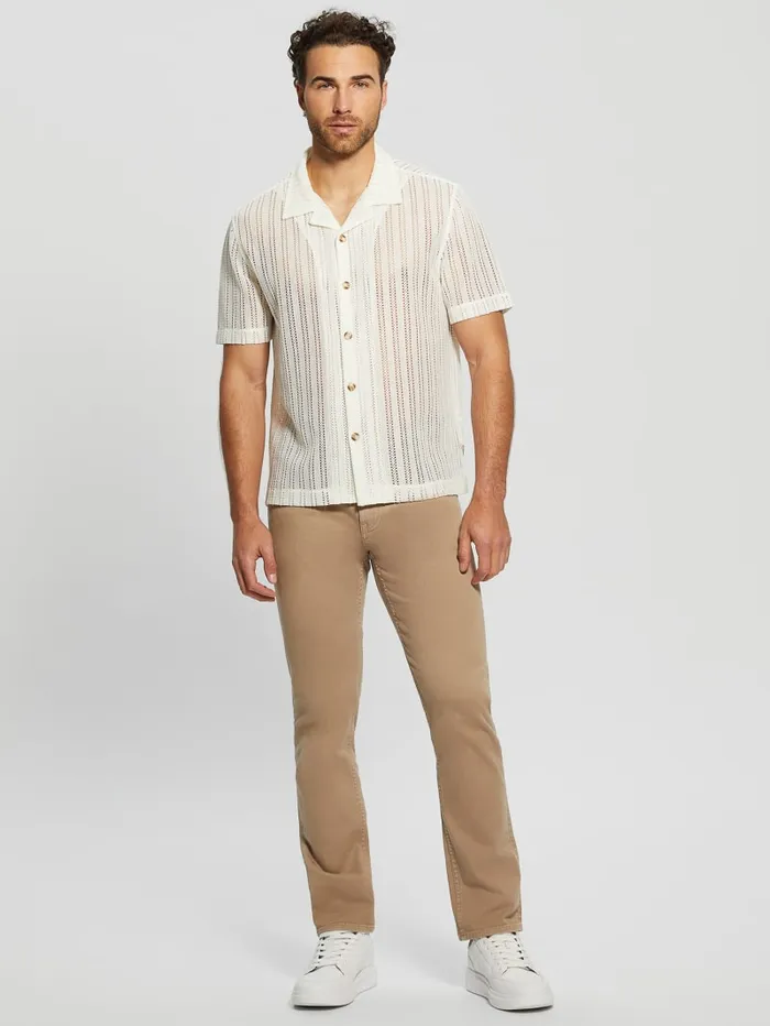 GUESS Shirts Panama Knit Shirt Blue 8211 Men