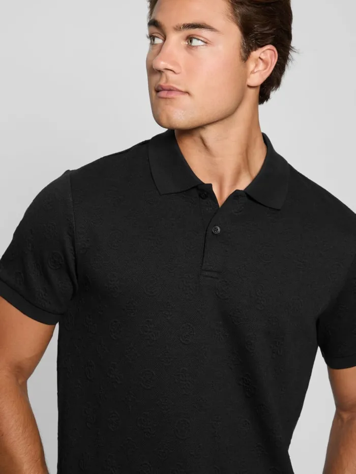 GUESS Shirts Peony Jacquard Polo Beige 8211 Men