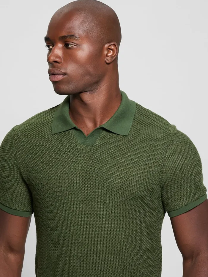 GUESS Shirts Preston Johnny Polo Green 8211 Men