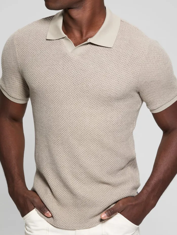 GUESS Shirts Preston Johnny Polo Green 8211 Men