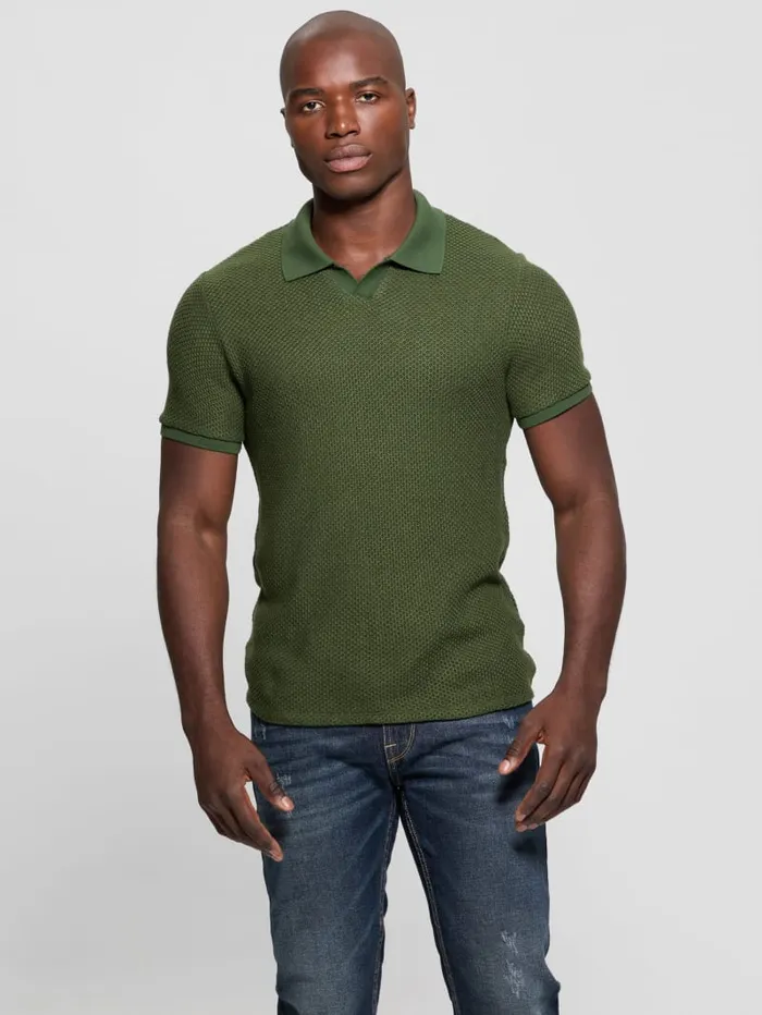 GUESS Shirts Preston Johnny Polo Green 8211 Men