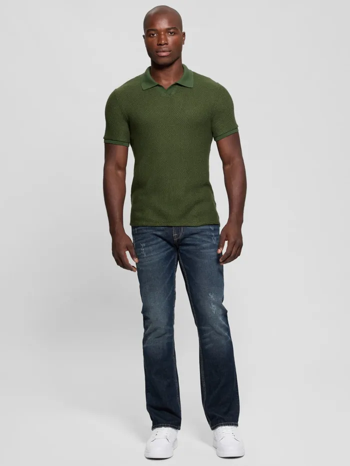 GUESS Shirts Preston Johnny Polo Green 8211 Men