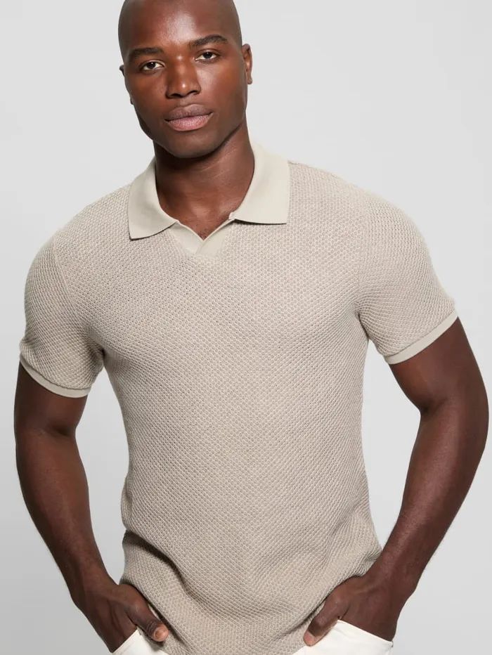 GUESS Shirts Preston Johnny Polo Green 8211 Men