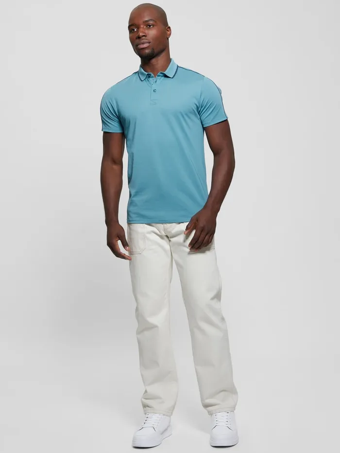 GUESS Shirts Quattro G Tape Polo Beige 8211 Men