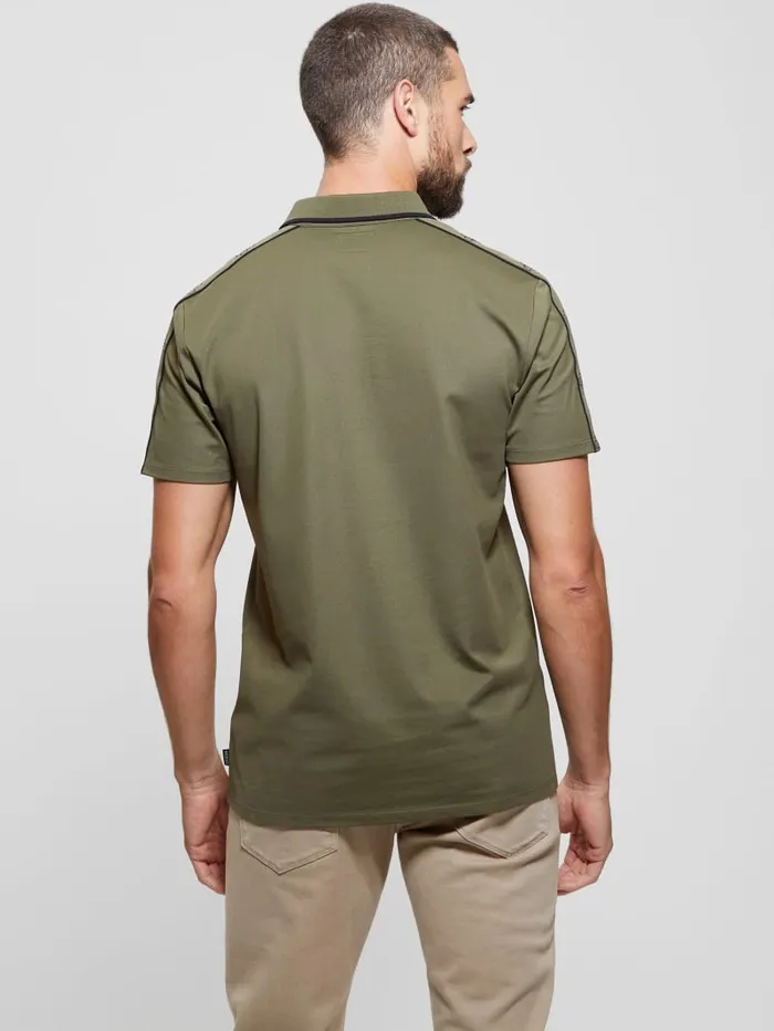 GUESS Shirts Quattro G Tape Polo Beige 8211 Men