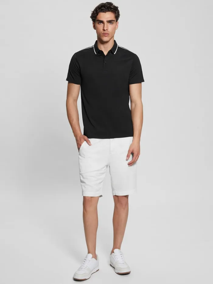 GUESS Shirts Quattro G Tape Polo Beige 8211 Men