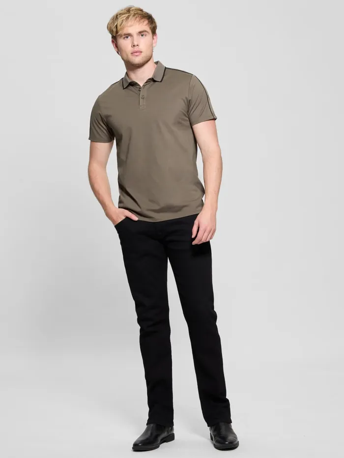 GUESS Shirts Quattro G Tape Polo Beige 8211 Men