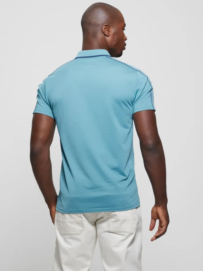 GUESS Shirts Quattro G Tape Polo White 8211 Men