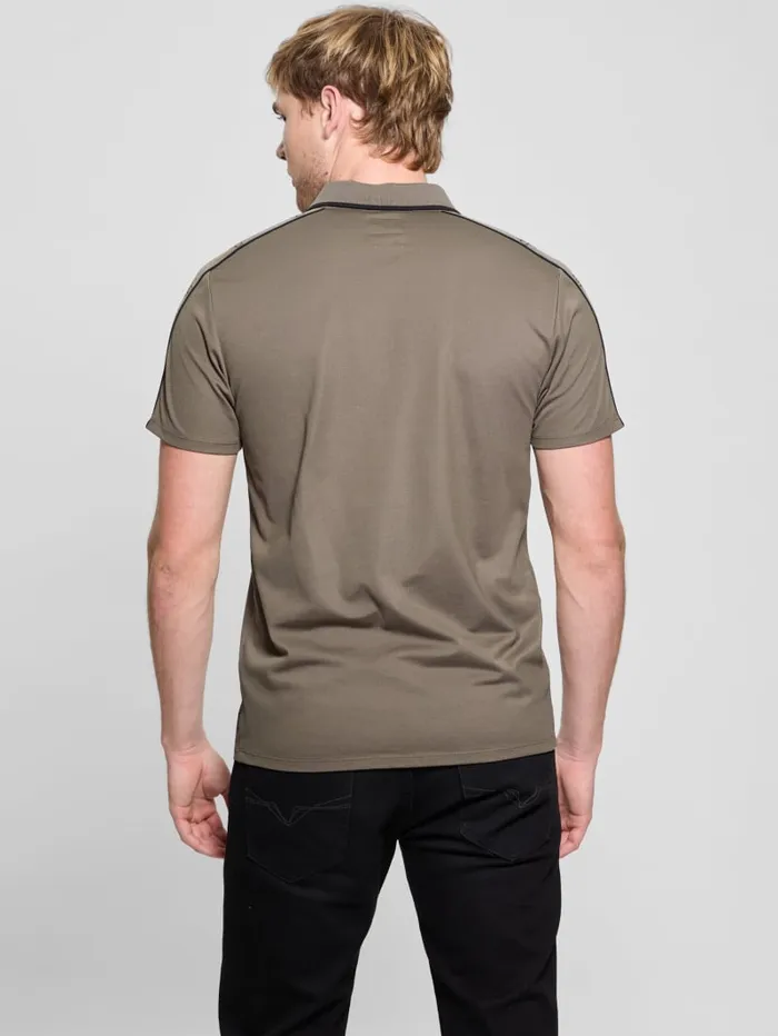GUESS Shirts Quattro G Tape Polo White 8211 Men
