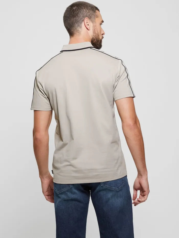 GUESS Shirts Quattro G Tape Polo White 8211 Men