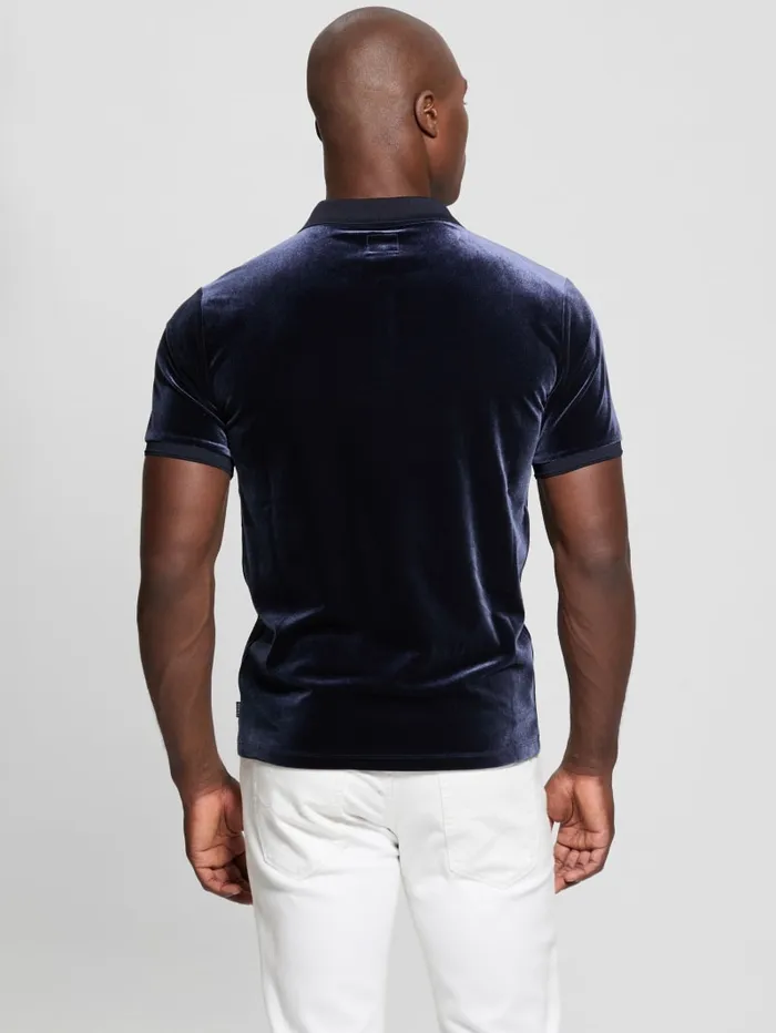 GUESS Shirts Rio Liquid Velvet Polo Black 8211 Men