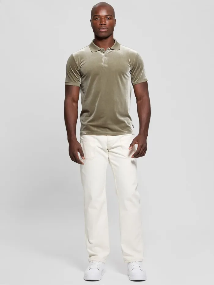 GUESS Shirts Rio Liquid Velvet Polo Black 8211 Men