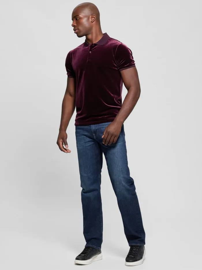 GUESS Shirts Rio Liquid Velvet Polo Black 8211 Men