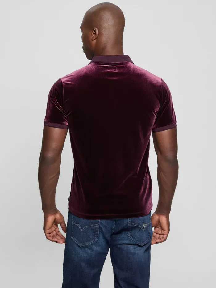 GUESS Shirts Rio Liquid Velvet Polo Black 8211 Men