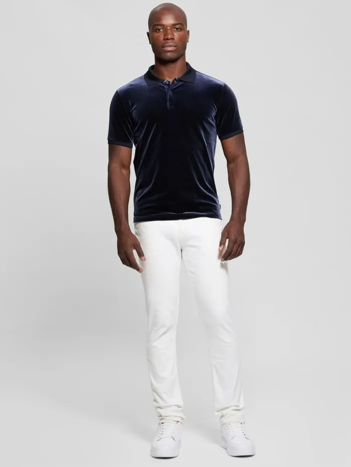 GUESS Shirts Rio Liquid Velvet Polo Black 8211 Men