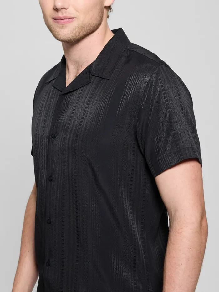 GUESS Shirts Roma Stripe Shirt Black 8211 Men