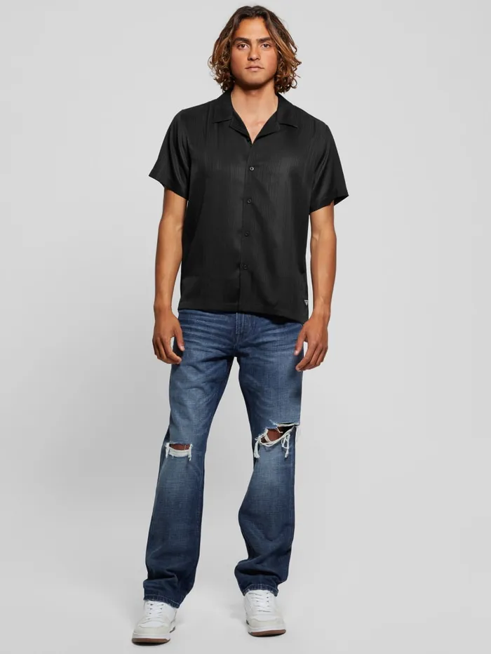 GUESS Shirts Roma Stripe Shirt Black 8211 Men