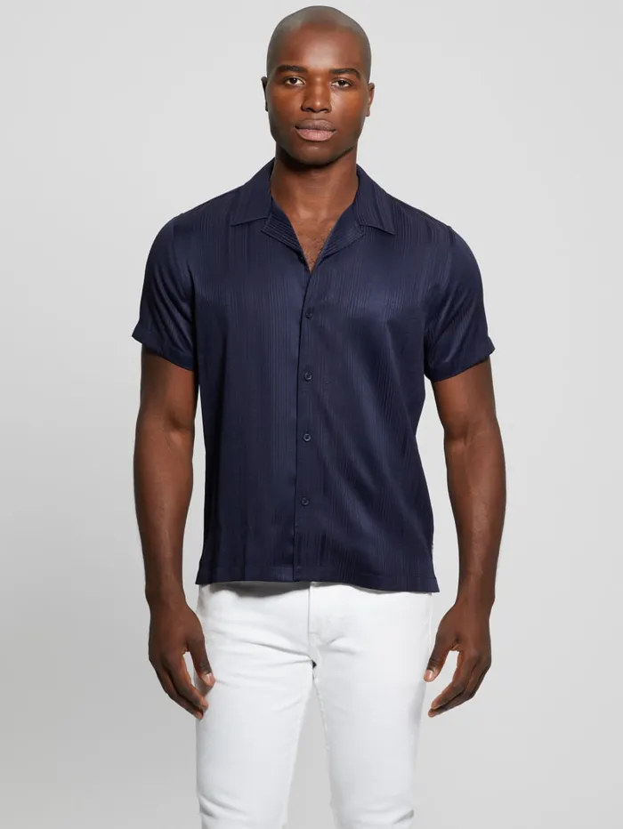 GUESS Shirts Roma Stripe Shirt Black 8211 Men