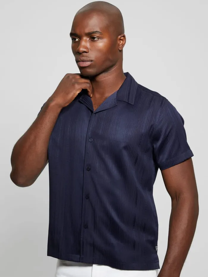 GUESS Shirts Roma Stripe Shirt Black 8211 Men