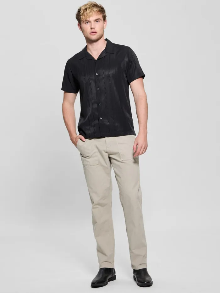 GUESS Shirts Roma Stripe Shirt Black 8211 Men
