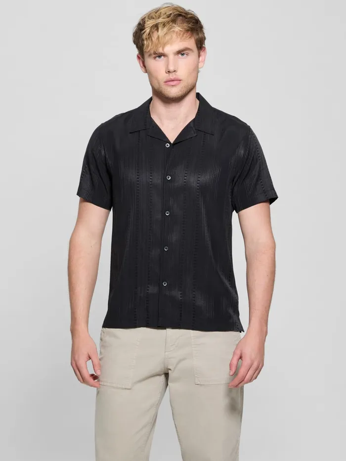GUESS Shirts Roma Stripe Shirt Black 8211 Men