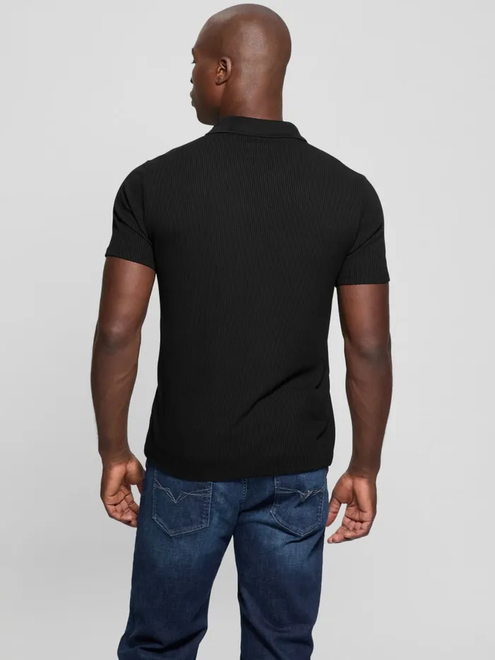 GUESS Shirts Ryker Rib Knit Polo Blue 8211 Men