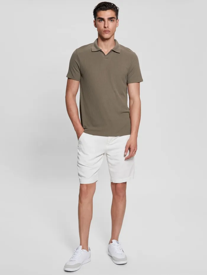 GUESS Shirts Ryker Rib Knit Polo Blue 8211 Men
