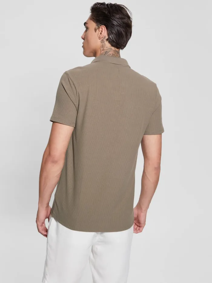 GUESS Shirts Ryker Rib Knit Polo Blue 8211 Men