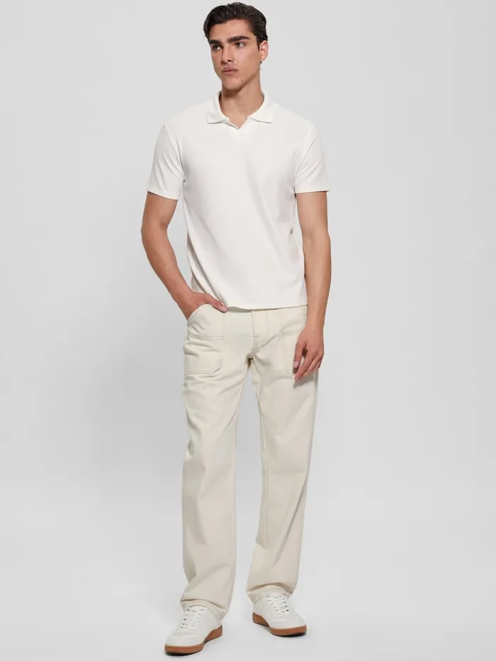 GUESS Shirts Ryker Rib Knit Polo Blue 8211 Men