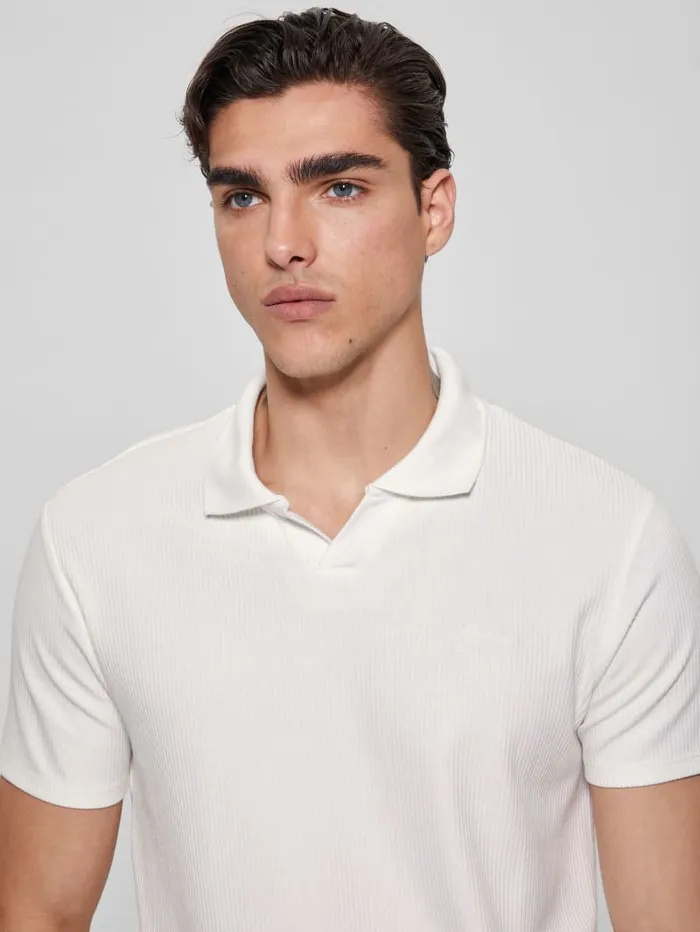 GUESS Shirts Ryker Rib Knit Polo Blue 8211 Men