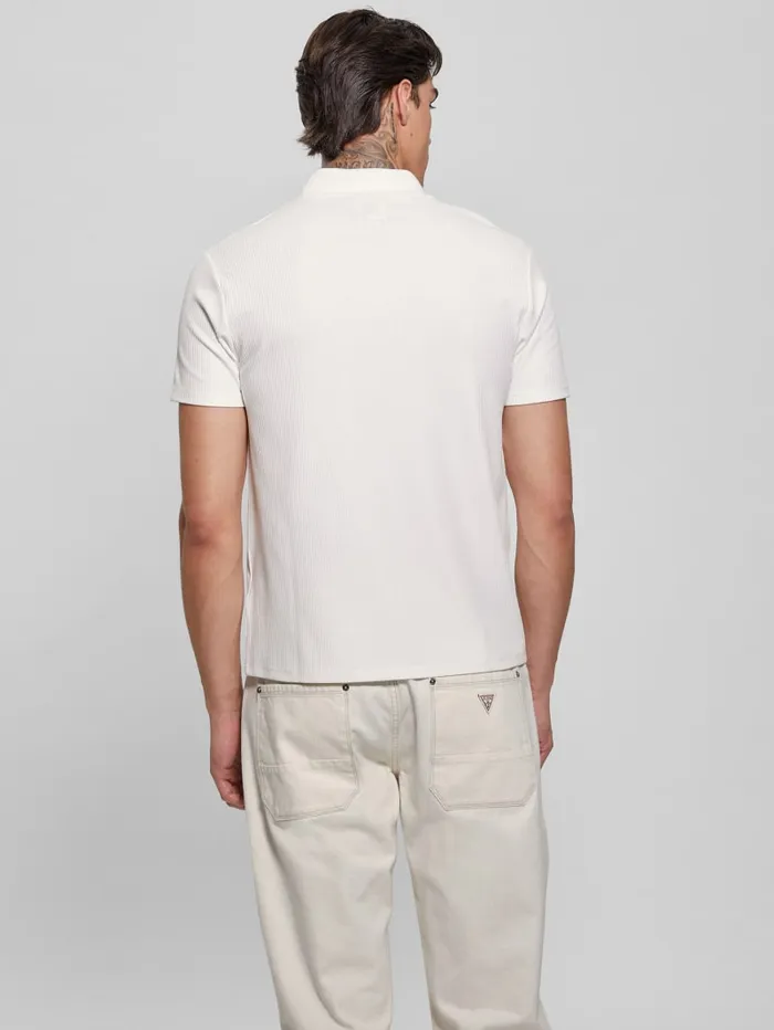 GUESS Shirts Ryker Rib Knit Polo Blue 8211 Men