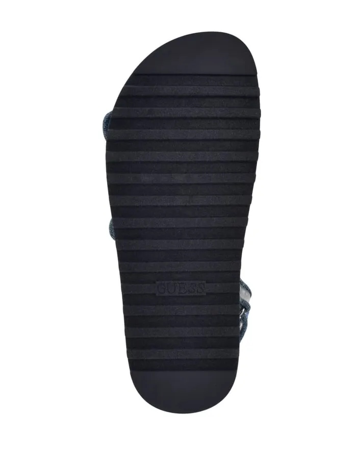 GUESS Shoes Frella Quattro G Rhinestone Sandals Black 8211 Women