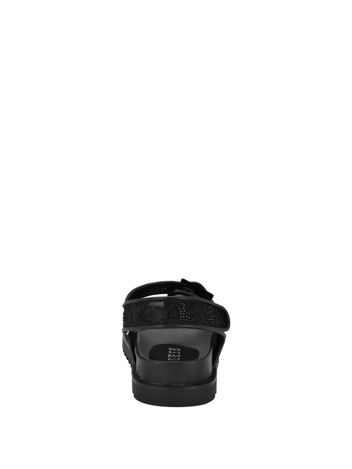 GUESS Shoes Frella Quattro G Rhinestone Sandals Black 8211 Women