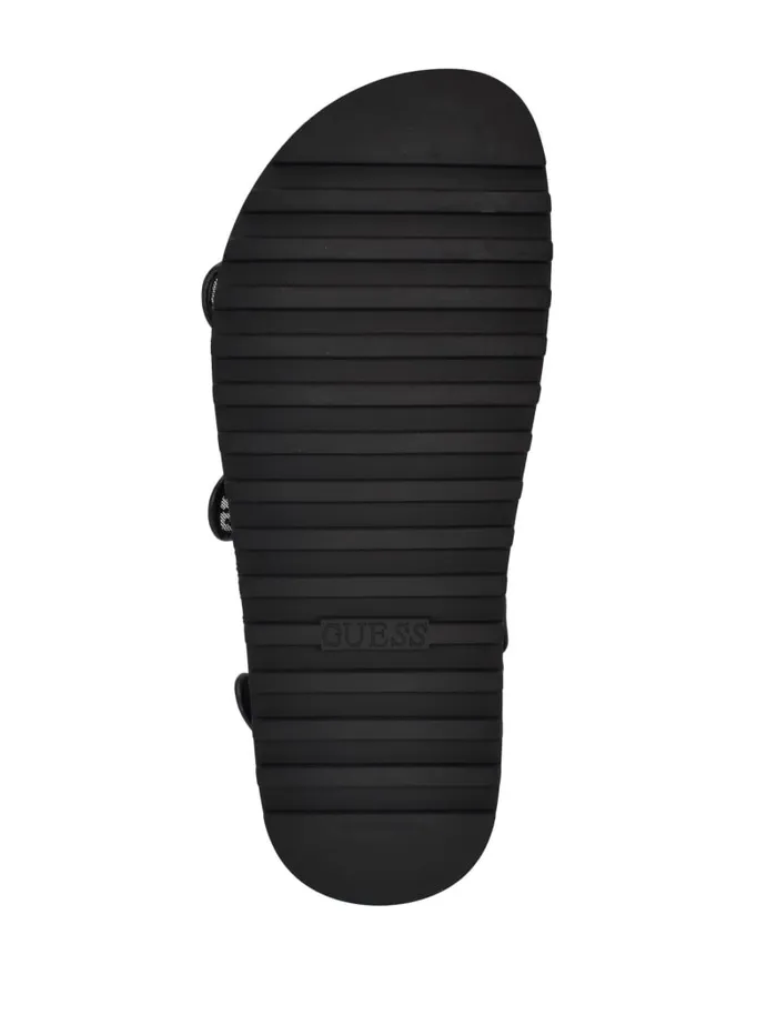 GUESS Shoes Frella Quattro G Rhinestone Sandals Black 8211 Women