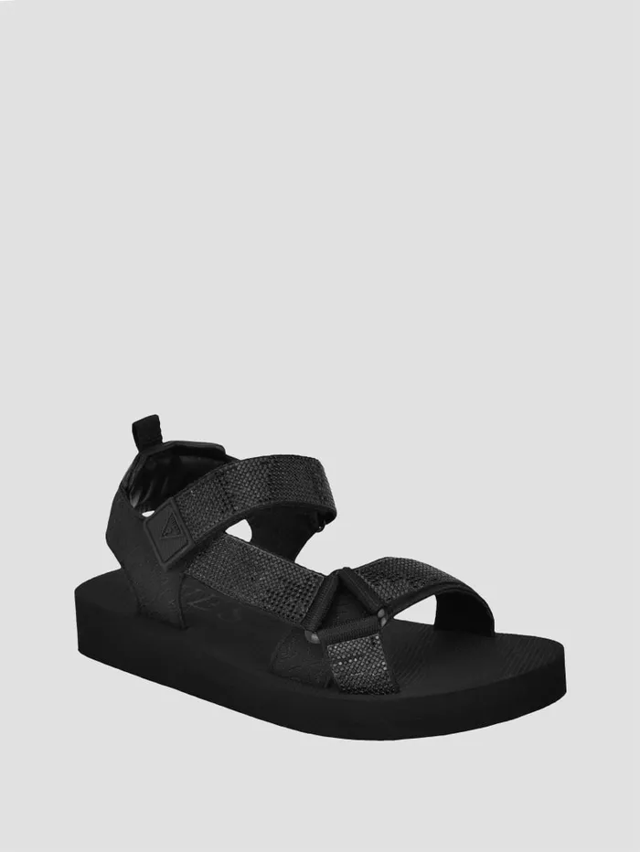 GUESS Shoes Nylaha Rhinestone Flatform Sandals Black 8211 Women