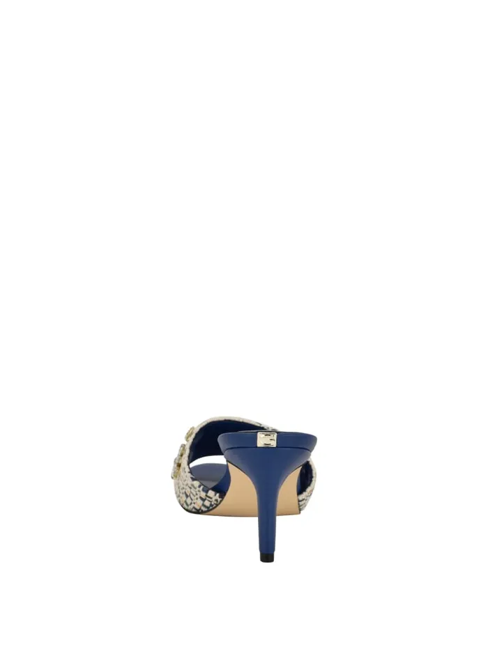 GUESS Shoes Weekful Woven Rhinestone Mules Neutral 8211 Women
