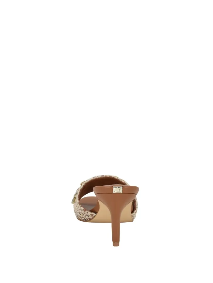 GUESS Shoes Weekful Woven Rhinestone Mules Neutral 8211 Women
