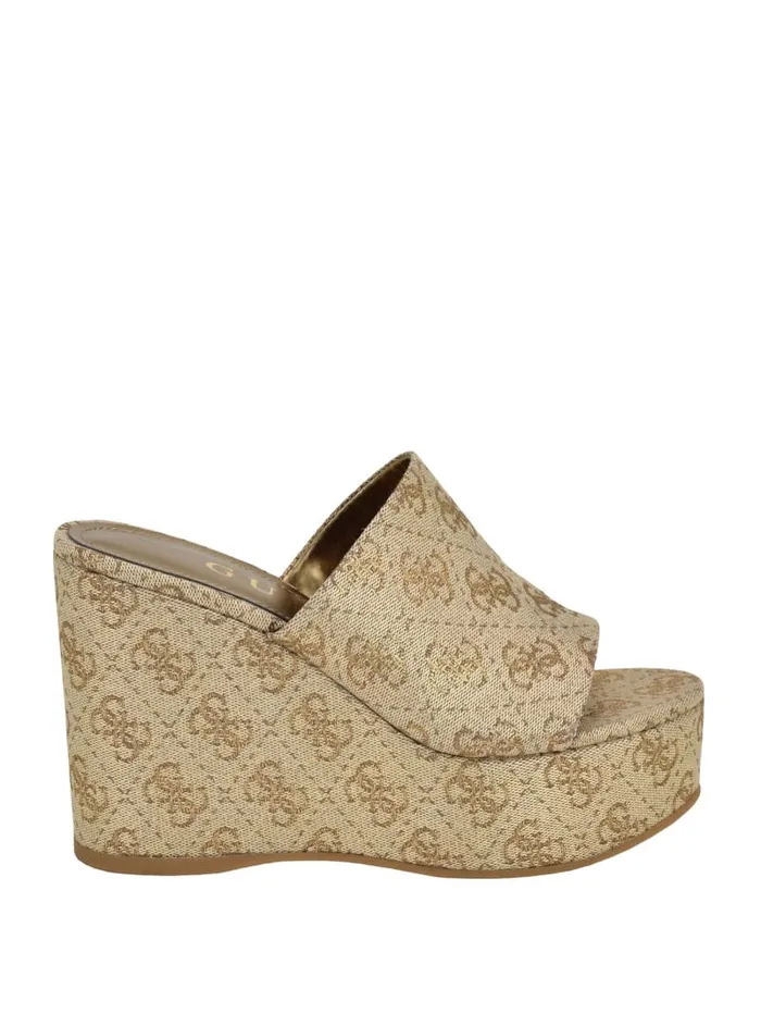 GUESS Shoes Yenise Quattro G Platform Wedges Gold 8211 Women