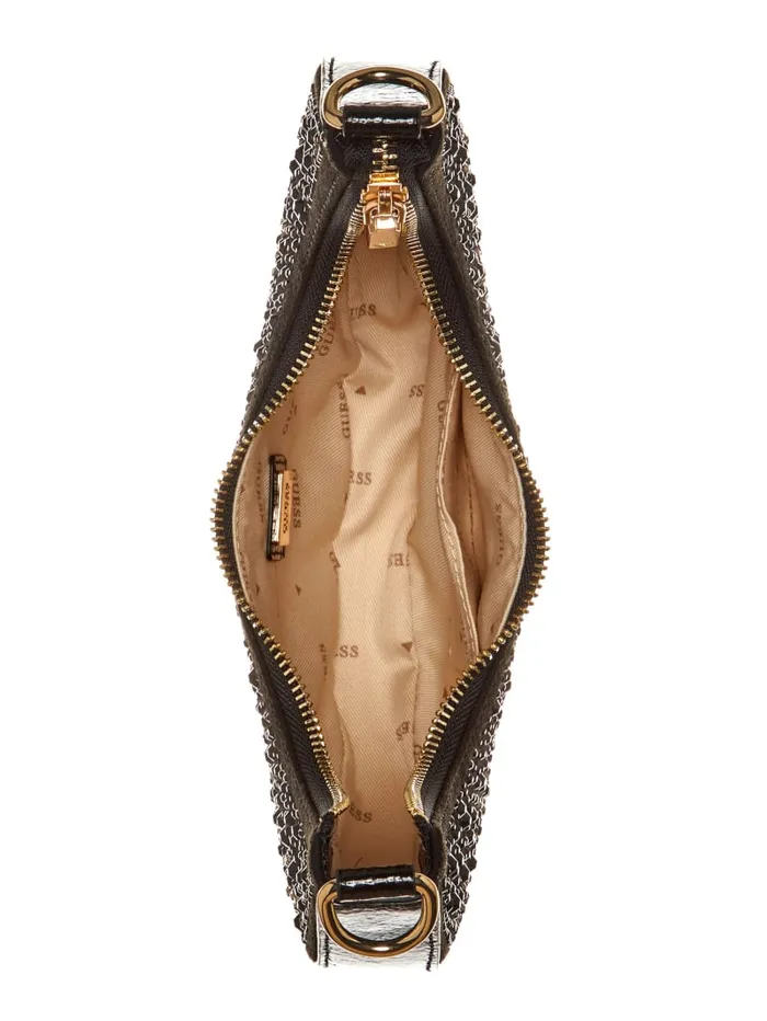 GUESS Shoulder Bags Lua Rhinestone Shoulder Bag Black 8211 Unisex