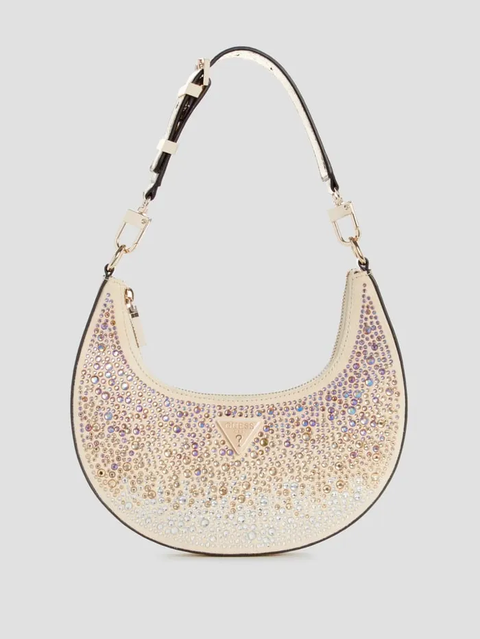 GUESS Shoulder Bags Lua Rhinestone Shoulder Bag Black 8211 Unisex