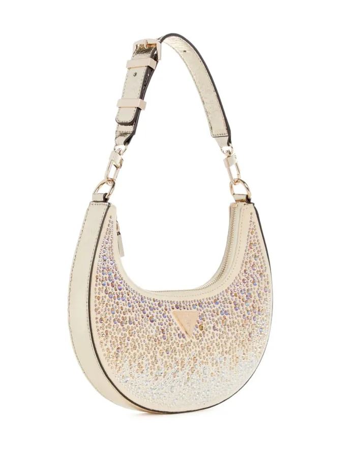 GUESS Shoulder Bags Lua Rhinestone Shoulder Bag Black 8211 Unisex