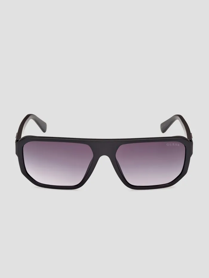 GUESS Sunglasses Plastic Aviator Sunglasses Black 8211 Men