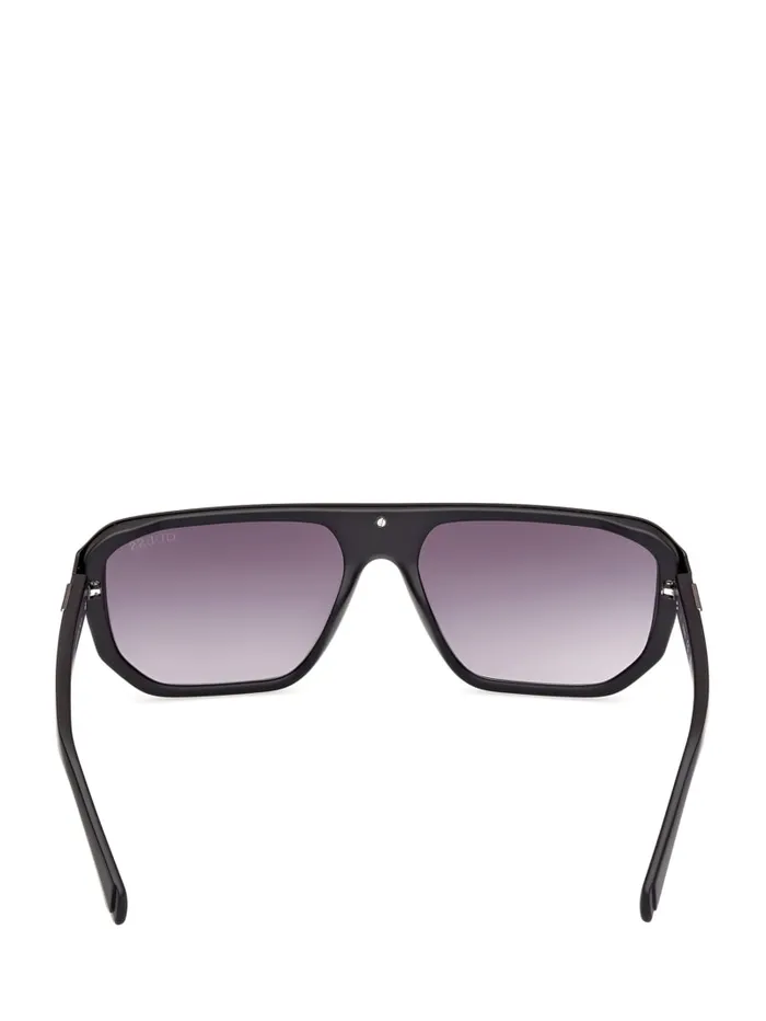 GUESS Sunglasses Plastic Aviator Sunglasses Black 8211 Men